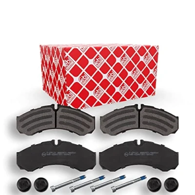 Immagine di FEBI BILSTEIN 16704 Kit pastiglie freno Assale anteriore, posteriore Predisposto per contatto segnalazione usura con materiale di fissaggio