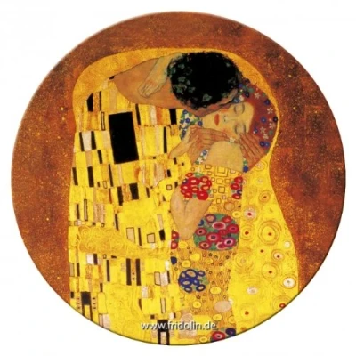 Immagine di Fridolin Specchio tascabile 7,6 Cm Klimt Le Bacio in Metallo