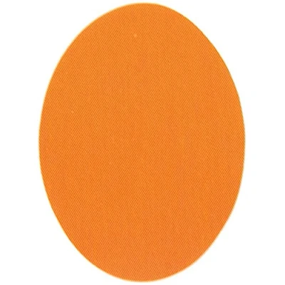 Immagine di Haberdashery Online 6 ginocchiere per bambini, colore arancione, termoadesive, proteggere i tuoi vestiti e riparare pantaloni, giacche, maglioni, camicie, 10,5 x 8 cm, rif.71, arancione