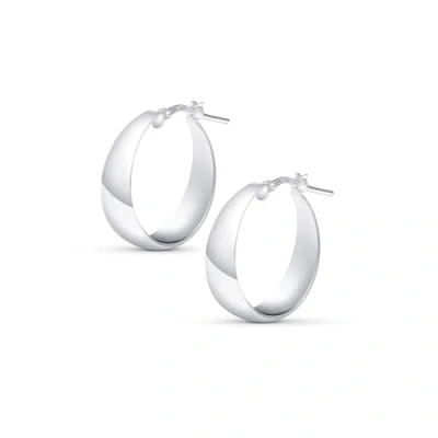 Immagine di Amberta Orecchini a Cerchio Spessi in Argento Sterling 925 da Donna: Grossi per Donna 20 mm