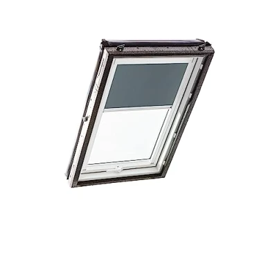 Immagine di Tenda Oscurante Roto ZRV e Coprente Guide di Scorrimento Laterali Bianco per Finestre da Tetto delle Serie Designo R4/R7 Classic 43/73 con Dimensioni 094/098 09/09 Grigio Scuro