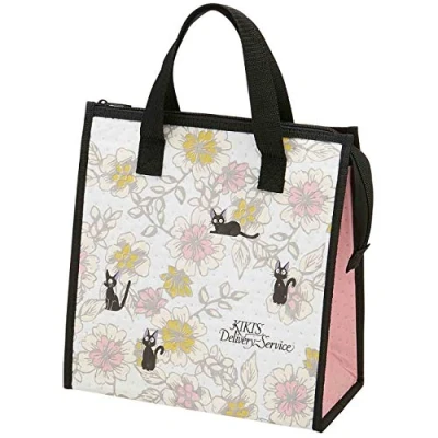 Immagine di SKATER FBC1 A Borsa termica per il pranzo, da picnic, 26,5 x 13 27 cm, importazione giapponese, servizio di consegna Studio Ghibli Kiki Jiji Pink Elegance FBC1, rosa, nero