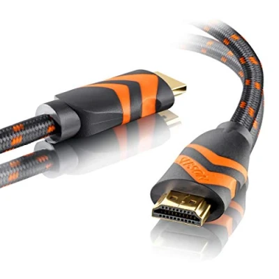 Immagine di SEBSON HDMI Cavo 1m 2.0b ad alta velocità con Ethernet, 4K / 60Hz Ultra HD 2160p, Full 1080p, 3D, HDR, ARC Audio Return, intrecciato