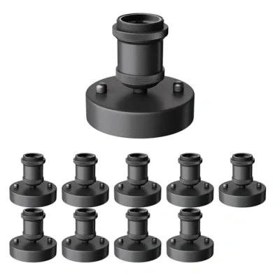 Immagine di ledscom.de 10 pezzi Plafoniera/porta lampada RETRA, nero opaco, 1x E27 max. 60W