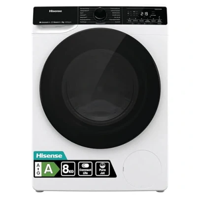 Immagine di Hisense WF5V843BWSIT Lavatrice Slim a Carica Frontale 8 Kg, 1400 rpm, 15 Programmi, Vapore, Display LED, Programma Rapido, Partenza Ritardata