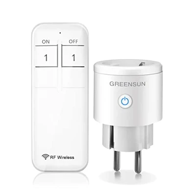 Immagine di Presa Telecomando, GreenSun Intelligente RF Wireless Smart Plug, con Controllo Remoto Interruttore di Comando a Distanza da 30M