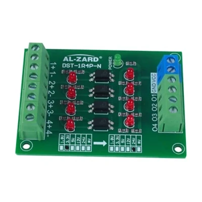 Immagine di Modulo Isolamento Accoppiatore Ottico,4 Canali PLC 3,3 V a 24 Scheda Convertitore Tensione Livello Isolato per del Segnale