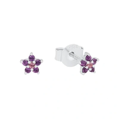 Immagine di Prinzessin Lillifee Orecchini a perno in Argento Sterling 925 per bambine, con zirconi sintetici, 0,5 cm, viola, stella, confezione regalo, 2021109