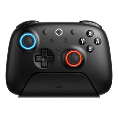 Immagine di 8BitDo Ultimate 2 Bluetooth Controller for Switch &amp; Windows PC, Pro with TMR Joysticks, Switchable Hall Effect/Tactile Triggers, Vibration and Motion Control, RGB Fire Ring, Black