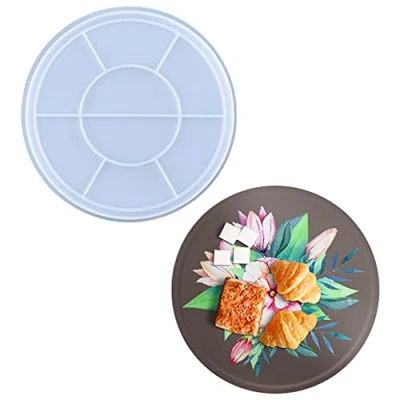 Immagine di TikooTik Stampo in Resina per Vassoio di Frutta Siliconica Silicone la Fusione Epossidica Sottobicchiere Rotondi Stampi Vassoi Portagioielli (Fruit tray mold)