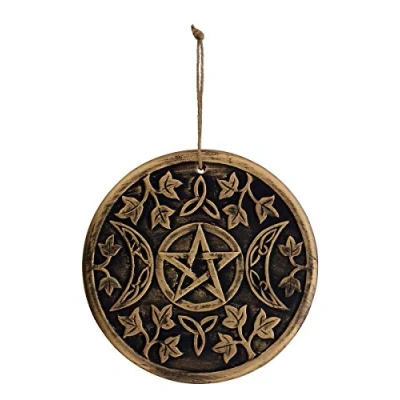 Immagine di Grindstore WP_38123 Placca a forma di luna, con tripla dea circolare, 1 pezzo, marrone