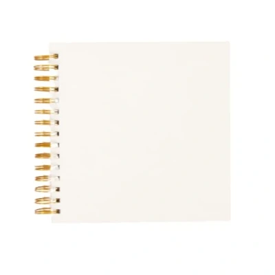 Immagine di Craftelier Album ad anelli per scrapbooking e progetti artigianali 30 fogli bianco avorio con grammatura 190 g anello a spirale dorato Dimensioni 20,32 x cm