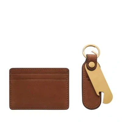 Immagine di Fossil Gifts Steven SET Custodia per biglietti da visita, Uomo, Taglia: One Size, Brown