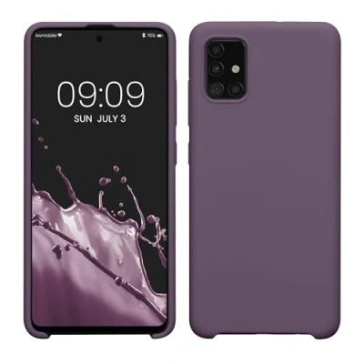 Immagine di kwmobile Cover per Samsung Galaxy A51 Custodia Back Case Smartphone in Silicone TPU Protezione Gommata Iris pallido