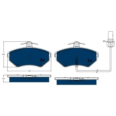 Immagine di TRW GDB1366BTE Kit pastiglie freno Con contatto segnalazione usura AUDI: A4 B5 Avant