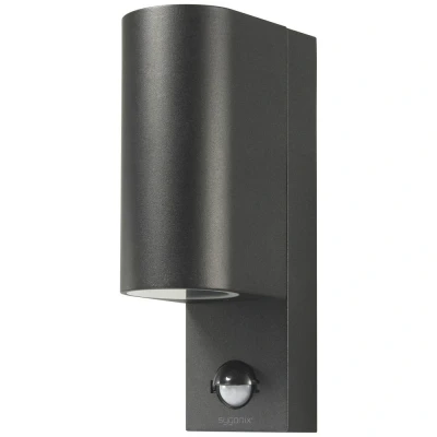 Immagine di Sygonix SY 6028440 Lampada LED da parete per esterno con rilevatore di movimento GU10 Nero