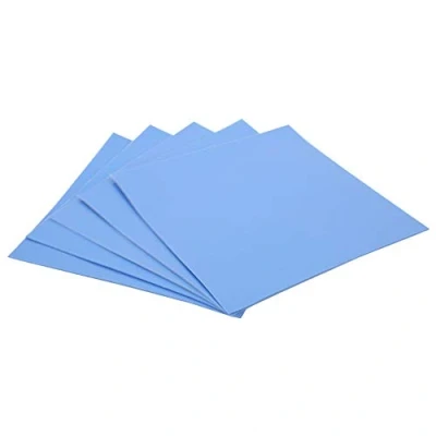 Immagine di 5 pezzi Pad Termico 100 x 0,5 mm 1,5 W/m k di Conducibilità Termica in Silicone GPU Foglio Conduzione per Radiatore a Tubi Calore