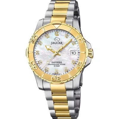 Immagine di JAGUAR Orologio Modello J896 / 3 della Collezione, Cassa Bianca da 34 mm con Cinturino in Acciaio Bicolore Donna J896/3