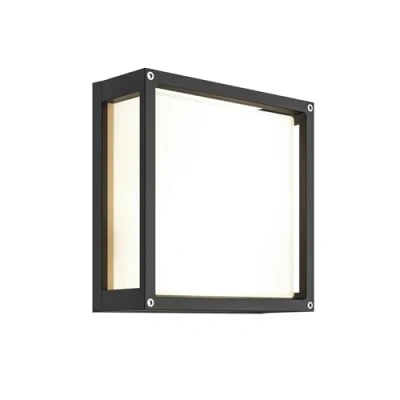 Immagine di Lucande applique da esterni &#039;Aurelien&#039; (Moderno) colore Nero, in Alluminio (2 luci, E27) applique, lampada LED esterni, outdoor per facciata/parete, terrazzo e