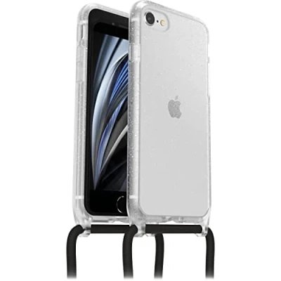 Immagine di OtterBox Cover React Necklace per iPhone 7/8/SE 2020/SE 2022, Custodia sottile, antishock con cordino a collana adattabile e intercambiabile, testata MIL STD 810G, Stardust