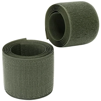 Immagine di Aerzetix C66004 Nastro/rotolo di scratch 50mm 1 metro auto aggrappante organizer/fermacavo striscia aggancio sacchetto indumento cinghia colore: verde oliva in poliammide e poliestere