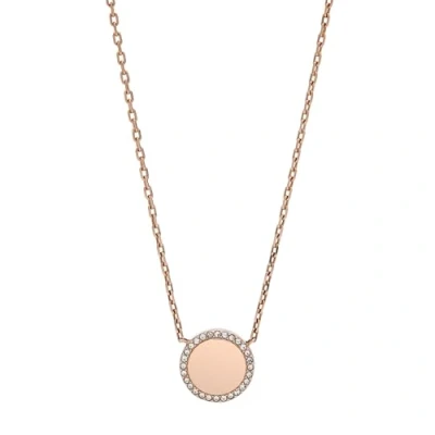 Immagine di Fossil Collana Da Donna, Lunghezza 40,6 Cm, Estensione 5,1 Cm In Acciaio Inossidabile Oro Rosa, JOF00491791