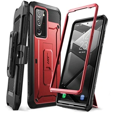 Immagine di SUPCASE Unicorn Beetle Pro Series Custodia robusta con supporto per Samsung Galaxy Note 20 Ultra (2020) da 6,9&quot;, rosso metallizzato