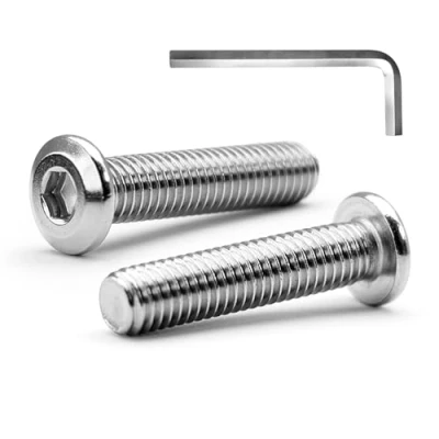 Immagine di MINHER M5 x 35mm 10Pcs Testa Piatta Esagono Incassato Viti Bulloni, Bulloni Per Mobili, Acciaio Inossidabile A2 V2A, Filettatura Completa (con Chiavi a Brugola)