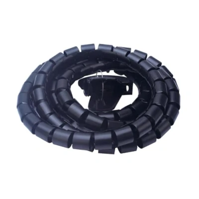 Immagine di A2ZWORLD Spirale Avvolgi Cavo Flessibile, Guaina Raccogli Cavi Spiralato, Organizza Gestione dei Cavi, Clip Fermaglio Guidafilo Incluso, Lunga 180cm (D25mm, Grigio)