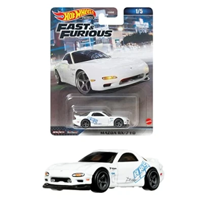 Immagine di Hot Wheels Fast and Furious Die Cast Car Model RX 7 FD Scale 1:64 6 cm HKD22