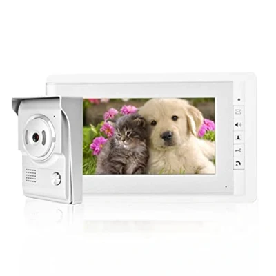 Immagine di Videocitofono Video Door Phone, Monofamiliare 7 in HD a Colori TFT LCD, Smart Campanello per Videocitofono, Citofono con Visione Notturna(eu)