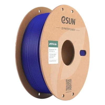Immagine di eSUN PETG filamento 1,75 mm, Basic ad alta tenacità, bobina da 1 kg (2,2 libbre) per stampanti 3D, Blu unicolore