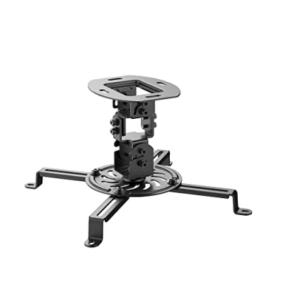 Immagine di conecto supporto da soffitto proiettori, inclinabile (+/ 15), orientabile di 360, ruotabile 15 cm, carico massimo 13,5 kg, montaggio universale 5,4 32 nero