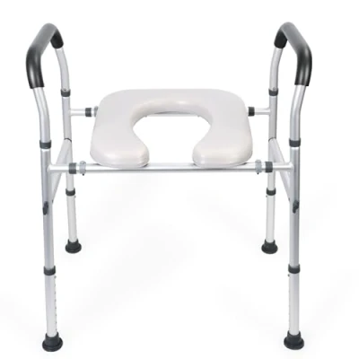 Immagine di Kripyery sedile WC rialzato con corrimano, regolabile in larghezza e altezza, bracciolo, allargato, fino a 136 kg, alzata per anziani, disabili, incinta, adatto un