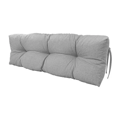 Immagine di chilly pilley Cuscino Trapuntato Per Mobili In Pallet Riempito Con Fiocchi Di Schiuma Divano Schienale Sedile Laterale Set (Cuscino 120 X 40 Argento)