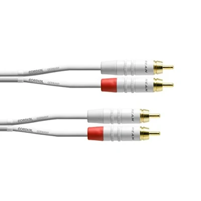 Immagine di Cordial Cavo di collegamento RCA asimmetrico CFU 3 CC SNOW Bianco