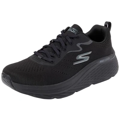 Immagine di Skechers, Max Cushioning Elite 2.0 Levitate Donna, Tessuto Nero con Finiture Nere, 39.5 EU
