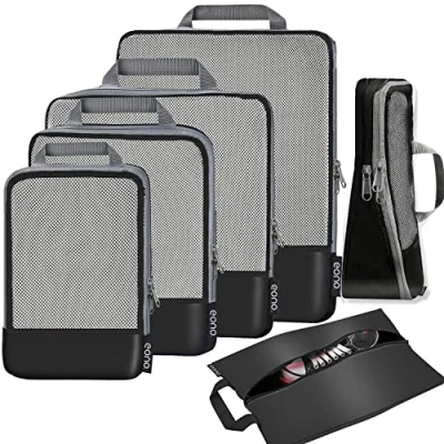 Immagine di Eono Organizzatori da Viaggio a Compressione, Organizer Valigia Set, Cubo di Viaggio, Cubi Imballaggio, Compression Packing Cube