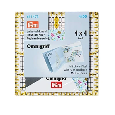 Immagine di Prym Universal Ruler 4 x inch Omnigrid, Transparent, Black, Yellow