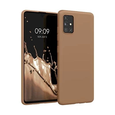 Immagine di kwmobile Custodia Compatibile con Samsung Galaxy A51 Cover Back Case per Smartphone in Silicone TPU Protezione Gommata color cappuccino