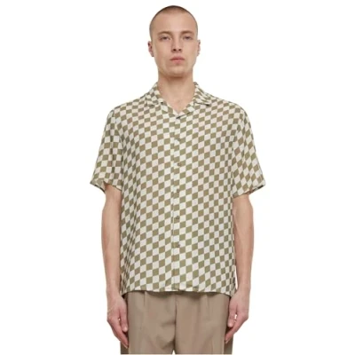 Immagine di Urban Classics AOP Resort Camicia, Uomo, Taglia: 3XL, Khakicheck