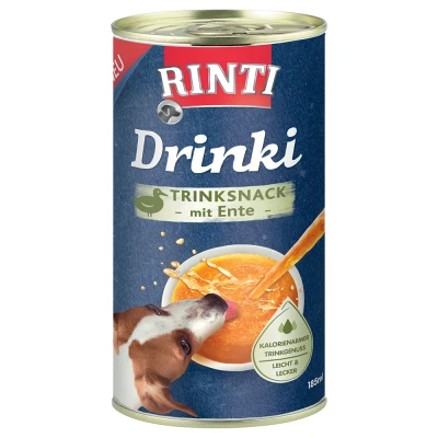 Immagine di RINTI Drinki Snack per cani Set %: 12 x 185 ml con Anatra