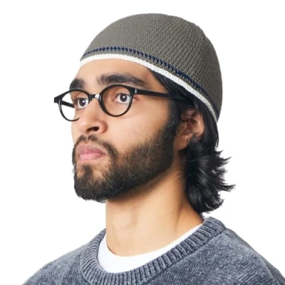 Immagine di CHARM Uomo Cranio Cappellino Beanie Berretto Mano Elastico Giapponese Antracite