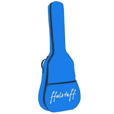 Immagine di ffalstaff Borsa per Chitarra Classica 4/4 in Nylon con due Tracolle uso Zaino e Tasca Porta Accessori 5 Plettri Omaggio Blu