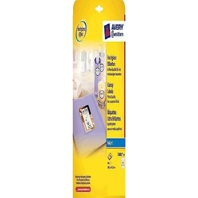 Immagine di Avery Zweckform C6081 10, 10 Fogli, Etichette Glossy 88,9 x 63,5 mm