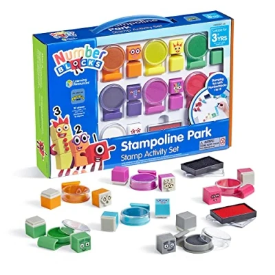 Immagine di Learning Resources Set di Attività con i timbri Numberblocks Stampoline Park , Colori dei Numberblocks, Inchiostri lavabili, artistiche, Dai 3 anni in avanti, Regalo per bambini e bambine