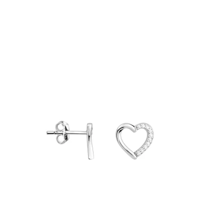 Immagine di SOFIA MILANI Orecchini da Donna in Argento 925 Con Pietra Zircone Orecchino a Perno Cuore E0852