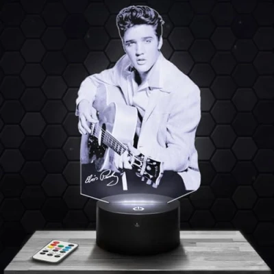 Immagine di Lampada da comodino, Luce notturna tattile Elvis P. illusione 3D LED, idea regalo di Natale per ragazzi e ragazze notte bambini o adulti TOP