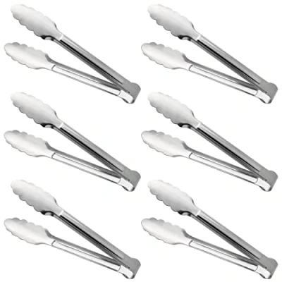 Immagine di ACAUTO pinze da servizio, per buffet, in acciaio inox, alimenti, piccole portata set 6