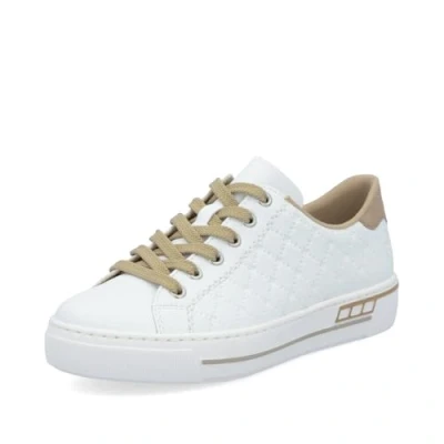 Immagine di Rieker Donna Scarpe Stringate L88W2, Signora comode,Scarpa Bassa Comfort,Lacci,Comodo,Bianco (Weiss / 80),41 EU 7.5 UK